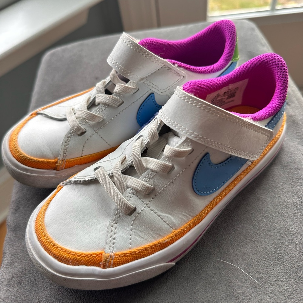 Nike Court Legacy and Tennis Shoe Sneakers Toddler Girl 11C Retro Swoosh - Picture 8 of 13